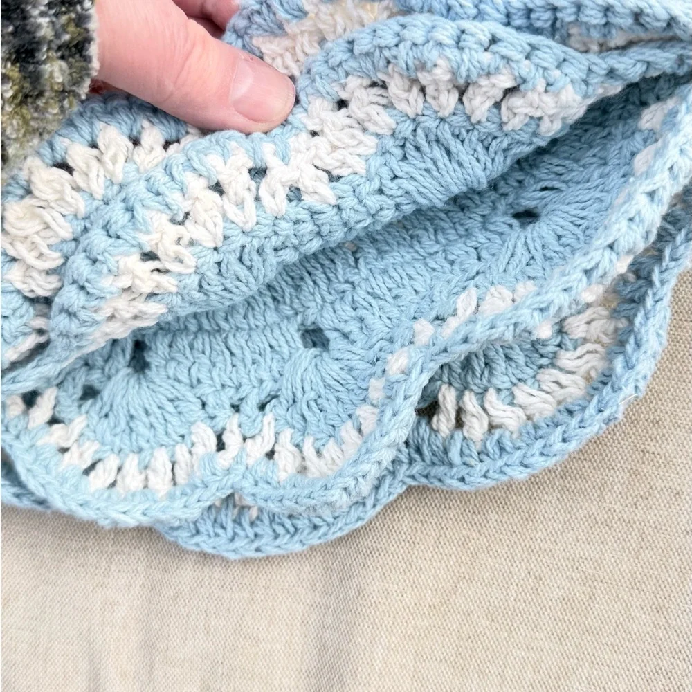 Blue and White Crochet table placemats set of 4